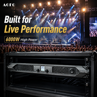 Amplificateur de puissance numérique professionnel 2 canaux 4200W 6000W pour DJ, 8 ohms, haute puissance, audio haute résolution en métal pour caissons de basses et enceintes