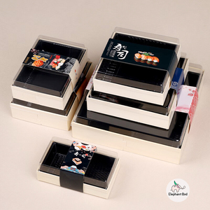 Boîte à emporter en bois pour sushi, pâtisseries, desserts, boulangerie, gâteau Tiramisu, emballage alimentaire en bois - Product Image 5