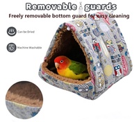 Hamac d'hiver de luxe en peluche pour oiseaux, plateforme chaude, pour perruches et autres oiseaux de petite taille, nid en polyester, niche d'extérieur suspendue, vente en gros