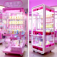 Pas cher Rose Surdimensionné Griffe Grue Jouet Coupe Unique Poupée Ciseaux Simulateur Pièce De Monnaie En Peluche Jeu Jouet Machine Fabriquée par Nom