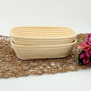 Bread Basket Basket Basket XH Handmade Rectangle Bread Sourdough Banneton Proofing Basket Indonesia Rattan Basket Rattan Bowl Gift Baskets In Bulk