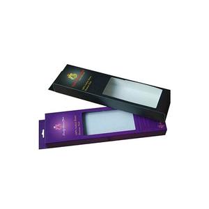 定制自有品牌印刷纸处女式头发扩展假发包装盒 - Product Image 2