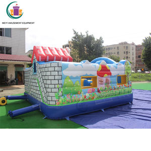 <span class=keywords><strong>Castillo</strong></span> hinchable de PVC personalizado para niños, modelo de parque temático al aire libre con accesorios de tobogán incluidos, envío por mar - Product Image 3
