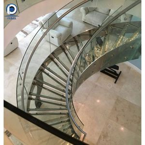 Escalier intérieur personnalisé Prima, escalier moderne en spirale, escalier circulaire pour villa, escalier en fer de luxe en spirale de Foshan - Product Image 6