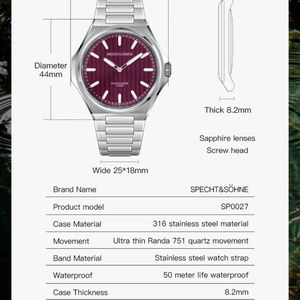 Luxury Business Personalized Mens <b>Watch</b> Quartz Movet Ultra Thin Stainless Steel Simple Night Light Waterproof <b>Watch</b> - Product Image 5