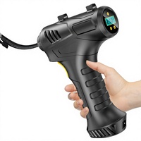 Compresseur d'air portable 120W en ABS, alimenté par batterie, pompe gonflable numérique pour pneus de voiture, vélos et ballons