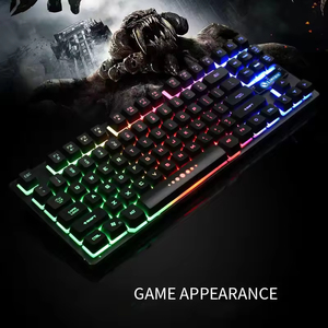 Clavier de jeu lumineux de haute qualité à 87 touches, avec caractères Eat Chicken, sensation mécanique, pour ordinateur portable et de bureau, clavier de jeu Esports - Product Image 6