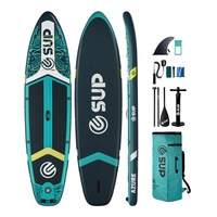 E SUP Planche de SUP gonflable légère certifiée CE 11 pieds pour femmes, facile à transporter, pour toutes les eaux, rivières, lacs, jeux aquatiques, surf