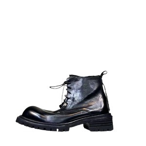 Goodyear leather thick-soled men's <b>boots</b>, retro mouton leather washed and aged, heightened men's leather <b>boots</b> - Product Image 5