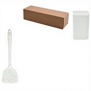 Ensemble de 8 spatules en silicone avec un design coloré à paillettes, souples, lavables au lave-vaisselle, résistantes aux hautes températures, ustensiles pour la cuisine - Product Image 4