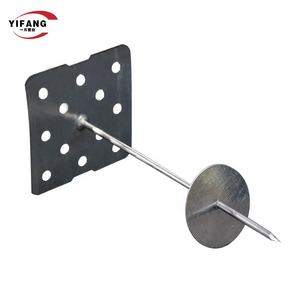 Fixation Laine de roche Laine de verre Base carrée Feuille galvanisée Goupilles collées Goupilles d'isolation auto-adhésives - Product Image 2