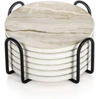 ホームキッチン卓上保護大理石スタイルセラミックカップホルダー木製テーブル吸収性ドリンクコースター