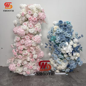 SMOOTH <b>Artificial</b> Flower Arch For Wedding Decoration Fabric Flower Runner Backdrop <b>White</b> Pink Wedding Flower Arch - Product Image 6