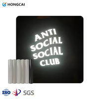 Hongcai Exclusif Argent Réfléchissant 3D Vinyle Rouleau Moussant En Relief Transfert De Chaleur pour Vêtements Cross-Border Puff Transfert De Chaleur