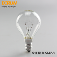 Ampoule incandescente G45 transparente, laiteuse, givrée, de forme ronde, E14 E27 B22 25W 40W 130V 240V, INC-G45