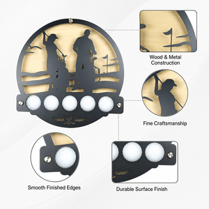 Présentoir mural en bois pour balles de golf, faible MOQ, stock disponible, pour la vente en gros, au détail, les cadeaux de golf, les clubs, les magasins et les collectionneurs - Product Image 4