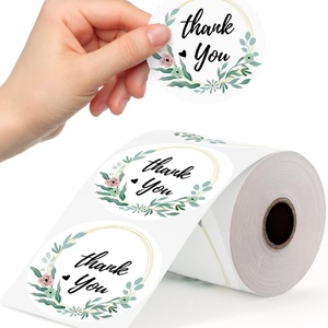 Popular Custom <b>Logo</b> Printed Vinyl Waterproof Hot Stamping Clear Gold Foil <b>Sticker</b> Label - Product Image 1