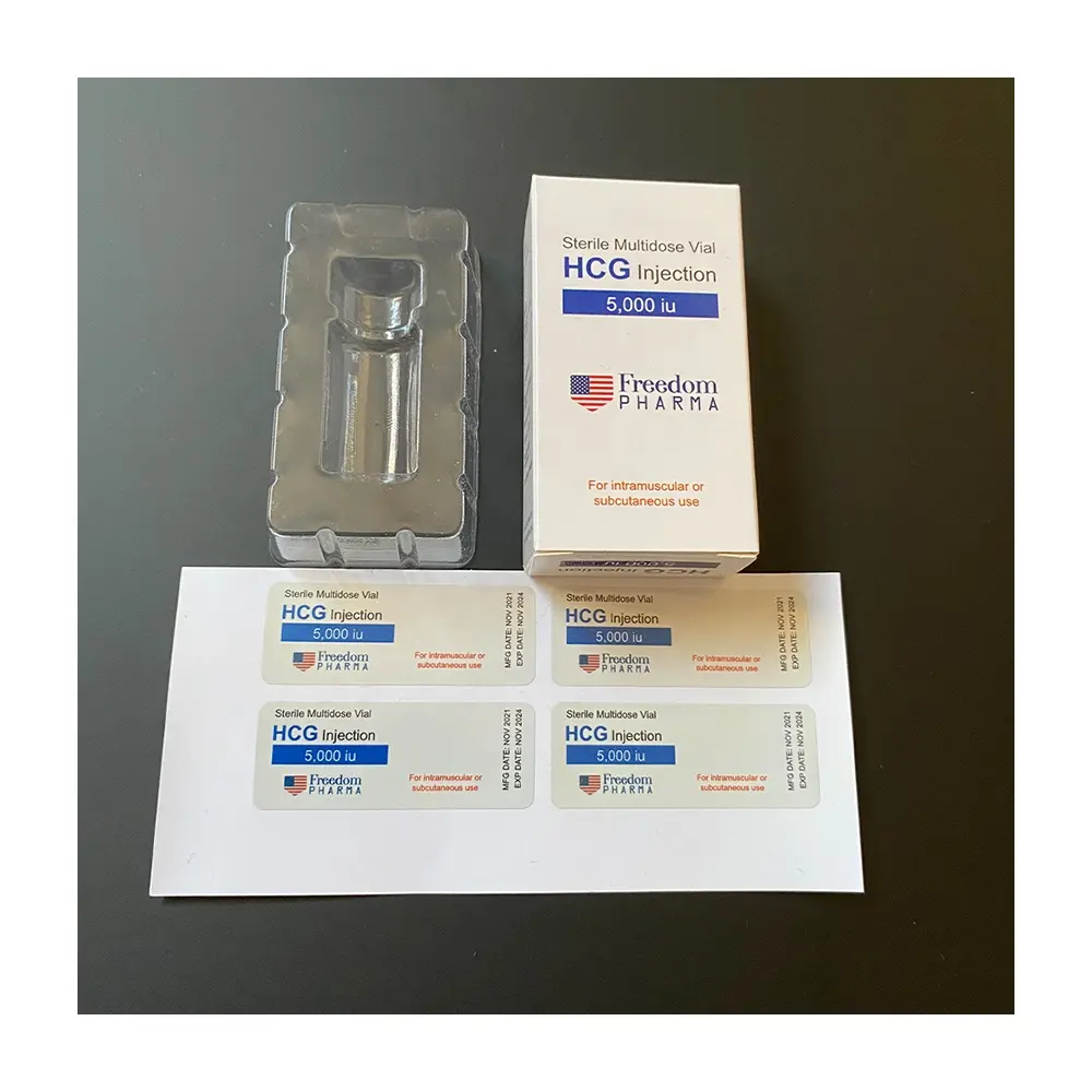 Botella de papel en forma de frasco, embalaje de vial de 1x 5000iu, 1 frasco de papel, pegatina de vial, inserto, listo para enviar, por separado, 3ml, 2ml, entrega rápida