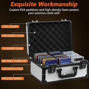 Boîte de rangement pour cartes classées avec serrure TSA et séparateurs en mousse, étui léger pour cartes, compatible avec BGS/CSG/<span class=keywords><strong>FGS</strong></span> jusqu'à 120+ cartes - Product Image 5