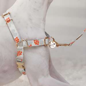 Harnais pour chien taille S, élégant, simple, moderne, anti-traction, confortable, en coton respirant, écologique, durable et lavable - Product Image 3