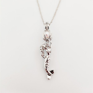 Collier avec pendentif en forme de <span class=keywords><strong>cage</strong></span> à perles d'eau douce, crâne d'éléphant, cœur ouvert, vente en gros pour les fabricants - Product Image 3