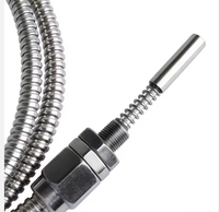 Sonde de température industrielle PT100 en platine filetée de haute précision, système 3 fils à sonde unique, vente en gros