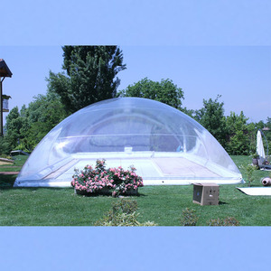 Couverture de dôme <span class=keywords><strong>solaire</strong></span> gonflable en pvc pour <span class=keywords><strong>piscine</strong></span> hors sol avec pompe soufflante (toute taille) claire - Product Image 1