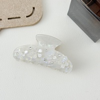 Barrette à cheveux en plastique PVC de style français avec des strass pour les filles, accessoires de cheveux pour un usage quotidien