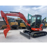 Mini-excavatrice d'occasion U55 de 5,5 tonnes du Japon avec moteur, boîte de vitesses et pompe à vendre