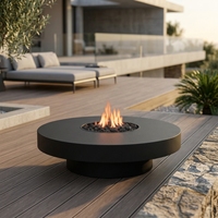 Ensemble de table brasero au propane sur mesure avec couvercle de réservoir, en acier, 50 000 BTU, résistant aux intempéries, autoportant, Lava