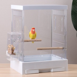 Jaula para Pájaros de Acrílico Transparente Antipolvo, Tamaño Personalizado, para Canarios y Loros, Uso Interior/Exterior, para Viajes, Marca YGL-270 - Product Image 3