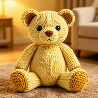 Jouets en peluche tricotés au crochet, animaux artisanaux en peluche, jouets en tissu tricoté en gros, animaux en peluche doux faits à la main sur mesure