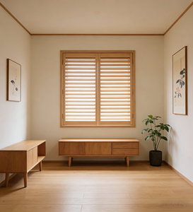 Volets en <span class=keywords><strong>bois</strong></span> Huasheng de haute qualité, occultants à 100 %, en <span class=keywords><strong>bois</strong></span> de Paulownia peint en blanc, écologiques, durables, certifiés ISO - Product Image 1