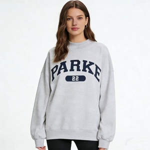 Nuovo Arrivo 2026 Felpa Lunga Oversize in Maglia Autunnale con Stampa Grafica Lettera PARKE, Pullover Casual Ampio - Product Image 5