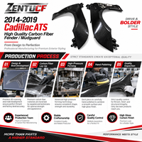 Garde-boue en fibre de carbone adaptés aux Cadillac ATS 2014-2019, garde-boue modifié en fibre de carbone