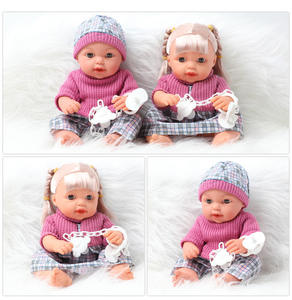 30.5Cm Grands Yeux Bébé <span class=keywords><strong>Reborn</strong></span> Sons Éducation Filles Jouet 12 Pouces Silicone Souple Réaliste Jumeaux DIY Poupées - Product Image 4