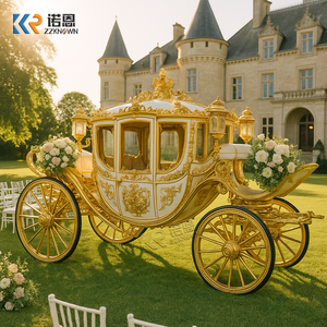 Superbe calèche de Cendrillon, calèches royales, équipement équestre, calèche royale classique - Product Image 4
