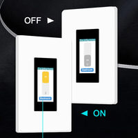 Interruptor Inteligente Lanbon L9 con WiFi, Estándar Estadounidense, Pantalla LCD, Panel de Vidrio Templado, Icono de Botón Personalizable, Compatible con Smart Living y Tuya Smart Life