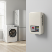 Stabilisateur de tension monophasé à commande servo 220V mural avec affichage numérique AC 2KVA haute efficacité