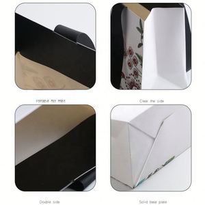 Sacs de courses personnalisés en carton recyclable avec poignées pour chaussures, vêtements, emballages de boutique, chaussettes - Logo imprimé sur écran, couleurs personnalisées - Product Image 6