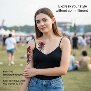 OEM y ODM: Tatuajes temporales de transferencia de agua de larga duración y alta calidad para hombres, mujeres y niños – venta al por mayor y hechos a medida - Product Image 6