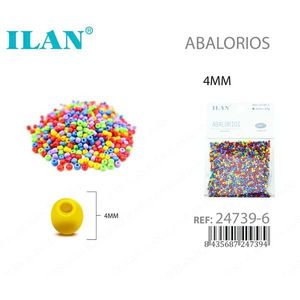 Perline Multicolore Ilan Abalorios 4Mm per Creazione di Gioielli - Product Image 1