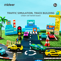 Juego de Pistas de Carreras STEM para Niños, Juguetes Educativos de Construcción, Juego de Construcción de Señales de Tráfico MIDEER