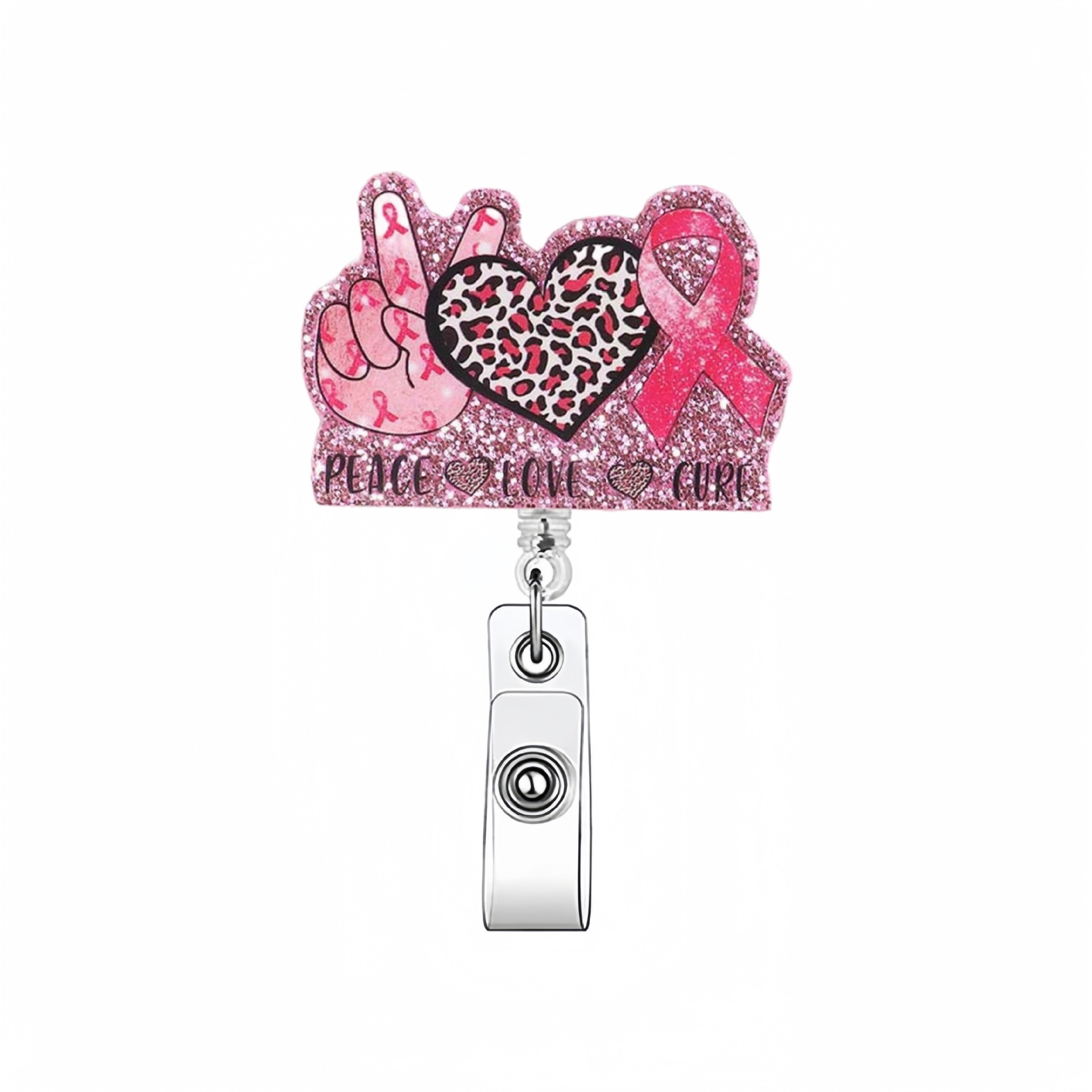 Ribbon leopard heart