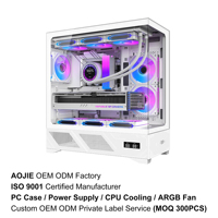 Boîtier PC Gamer ATX AOJIE en Gros OEM avec Écran Numérique, Verre Trempé et Éclairage ARGB – Châssis Vue Panoramique