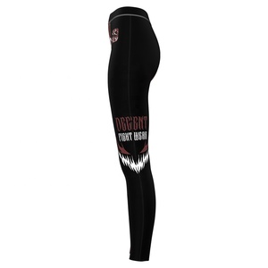 High Waist Yoga <b>Leggings</b> Full Length Sublimation Print Contrast Stitch Spandex/Nylon Four-Way Stretch Anti-Bacterial spats - Product Image 5