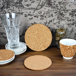 Hot Selling Promotion Gift Personalized Non Slip Wood Cork Coasters Printed Drink Mats for Wedding Beer Coffee Mugs