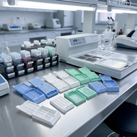 Cassettes d'encastrement de tissus pour microscope histologique, détachables à 45 degrés, en plastique, à trous carrés fins, type divisé, pour laboratoire