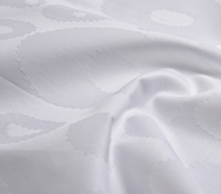 Prix compétitif, bonne qualité, tissu de literie d'hôtel en satin jacquard blanc pur 300T en coton