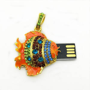 Venta al por mayor a granel Crystal Fish Modelo USB Flash Drive Cool Goldfish USB Memory Stick Thumb PenDrive - Product Image 5